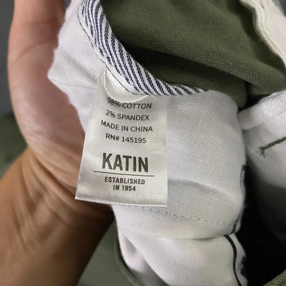 Katin Kraft Pant size 40x32 Olive Green Chino Stretch Twill Skate‎ Surf NEW